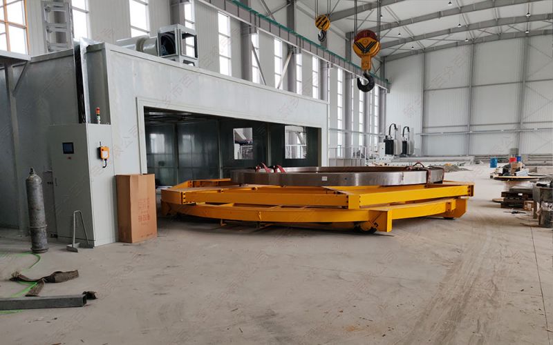 環(huán)保設備噴砂房配套的有軌電動轉運車：效率、安全、環(huán)保