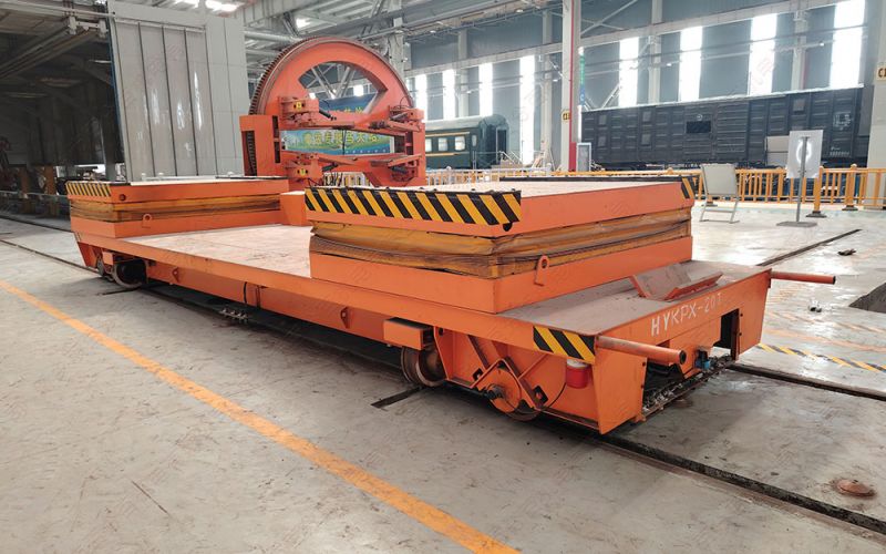 軌道平車是大型設(shè)備拆解車間的有效轉(zhuǎn)運工具